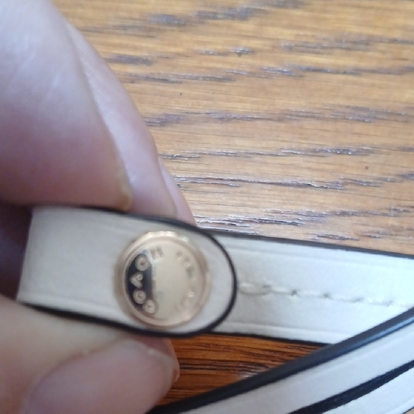 Coach Ivory Leather Keychain/Bag Charm Set 1.5 - Picture 4 of 5